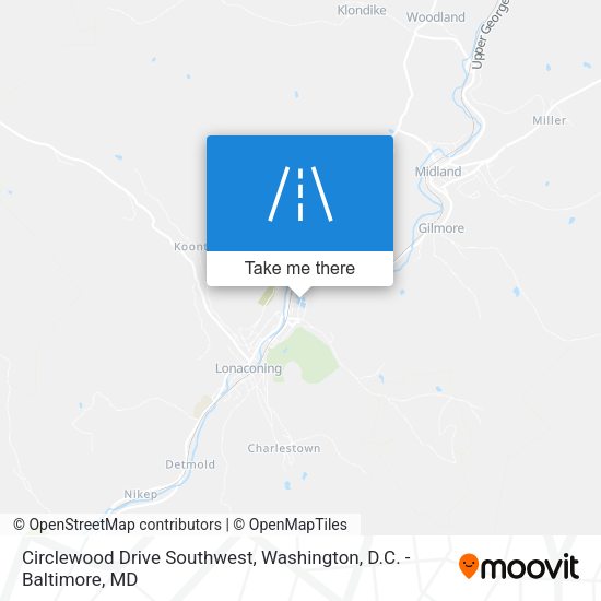 Circlewood Drive Southwest map