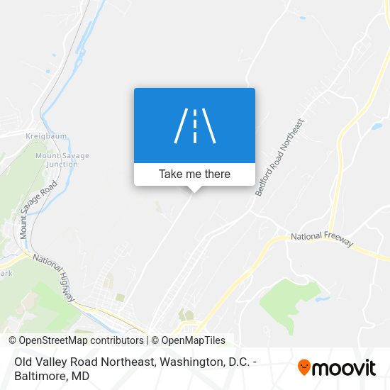 Old Valley Road Northeast map