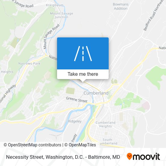 Mapa de Necessity Street