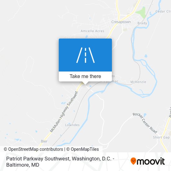 Mapa de Patriot Parkway Southwest