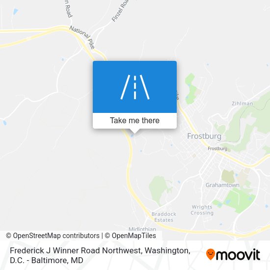 Frederick J Winner Road Northwest map