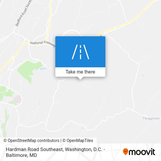 Mapa de Hardman Road Southeast