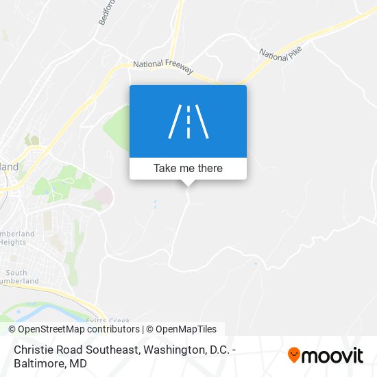 Christie Road Southeast map