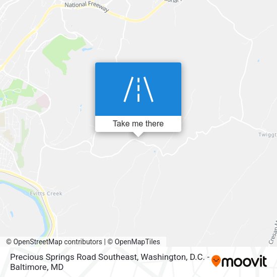 Precious Springs Road Southeast map