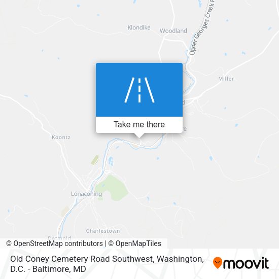Old Coney Cemetery Road Southwest map
