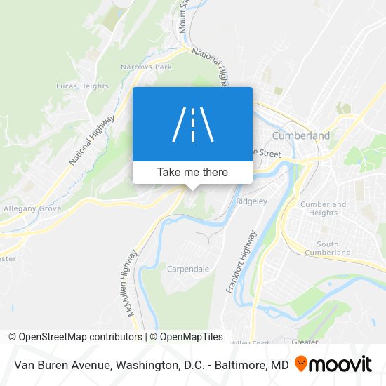 Mapa de Van Buren Avenue