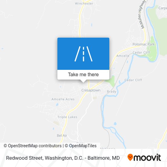 Redwood Street map