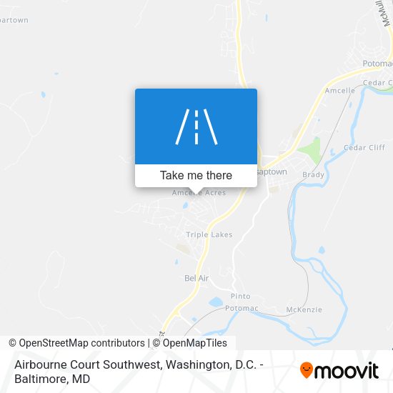 Mapa de Airbourne Court Southwest