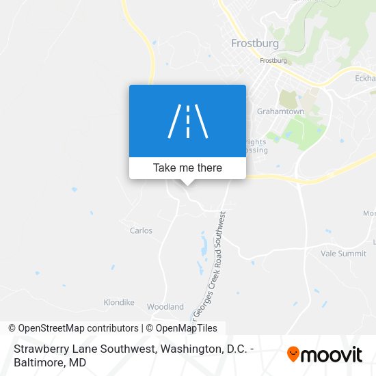 Strawberry Lane Southwest map