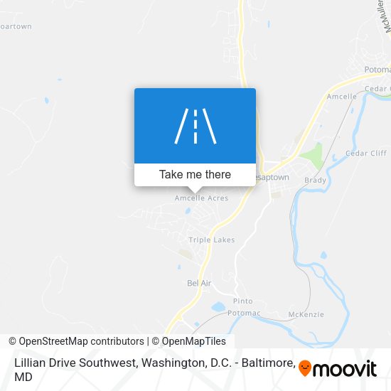 Lillian Drive Southwest map