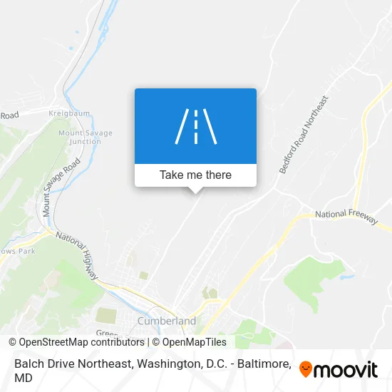 Balch Drive Northeast map