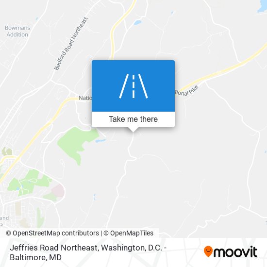 Jeffries Road Northeast map