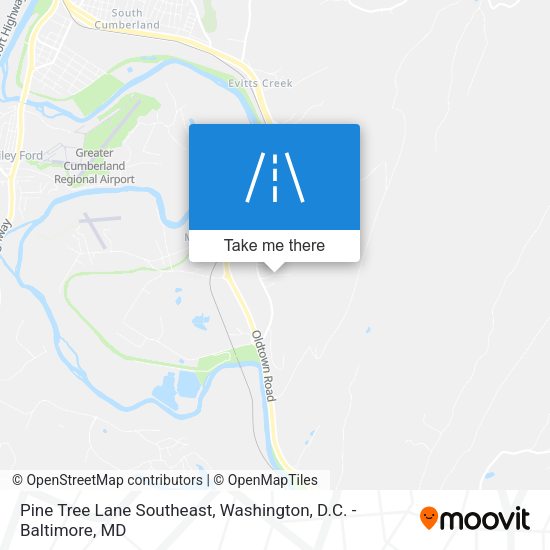 Mapa de Pine Tree Lane Southeast