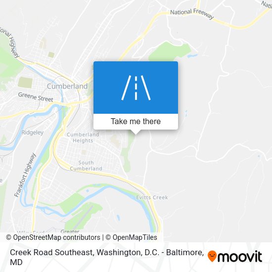 Mapa de Creek Road Southeast