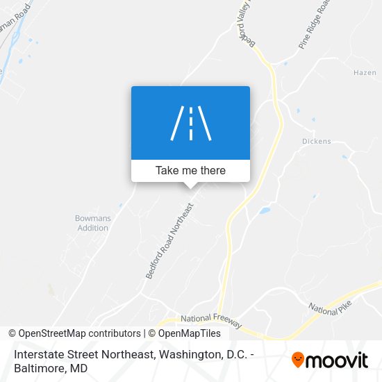 Interstate Street Northeast map