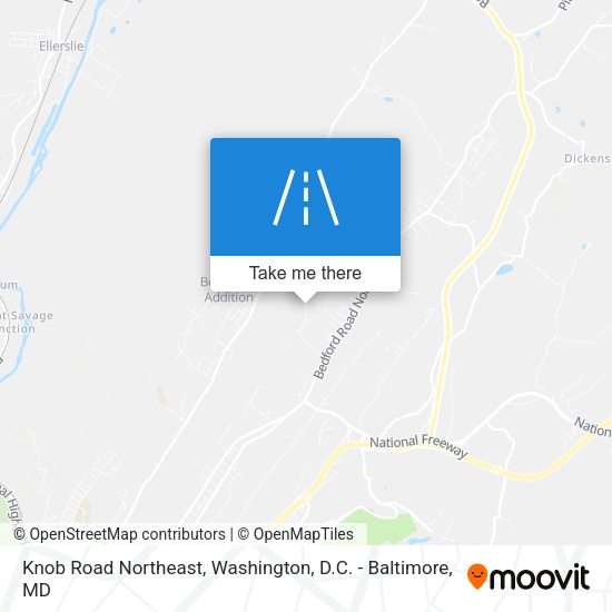 Knob Road Northeast map