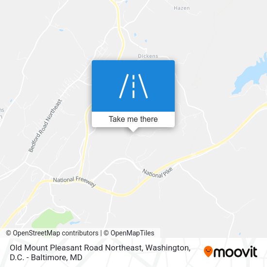 Mapa de Old Mount Pleasant Road Northeast