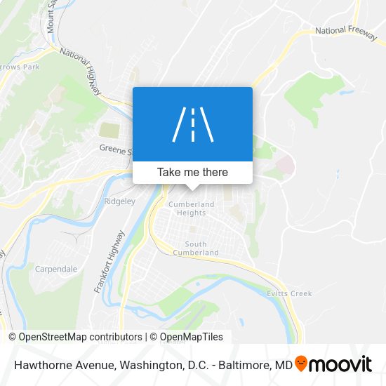 Mapa de Hawthorne Avenue