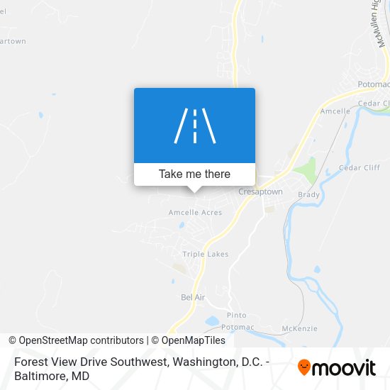 Forest View Drive Southwest map