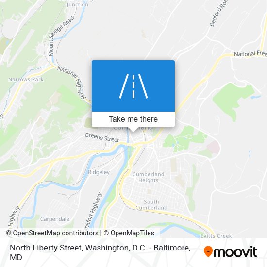 Mapa de North Liberty Street