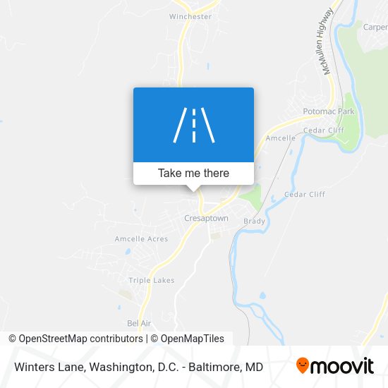 Winters Lane map
