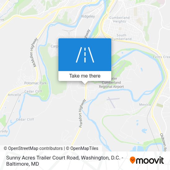 Mapa de Sunny Acres Trailer Court Road
