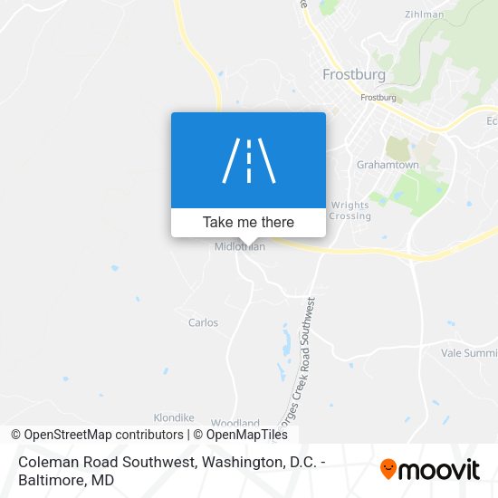 Mapa de Coleman Road Southwest