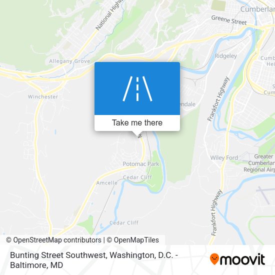 Mapa de Bunting Street Southwest