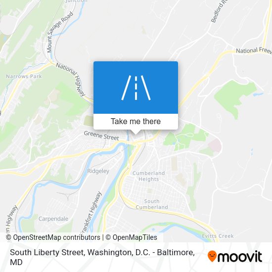 South Liberty Street map