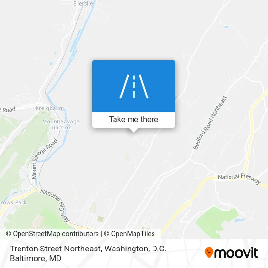 Trenton Street Northeast map
