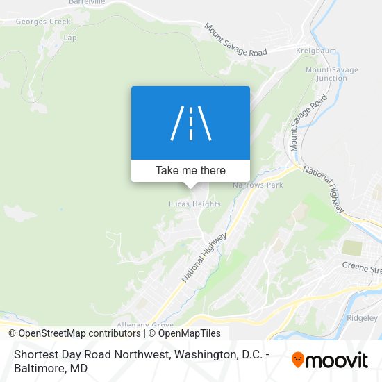 Mapa de Shortest Day Road Northwest