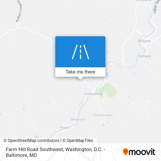 Farm Hill Road Southwest map