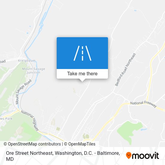 Ore Street Northeast map