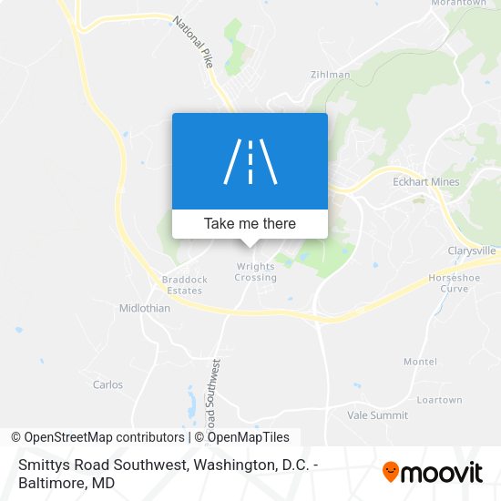 Smittys Road Southwest map