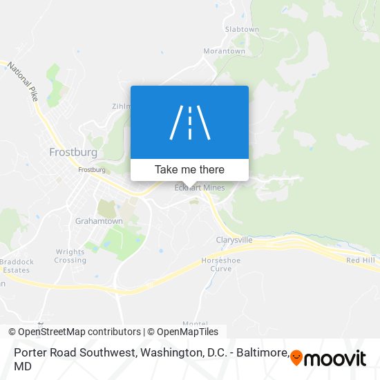 Porter Road Southwest map