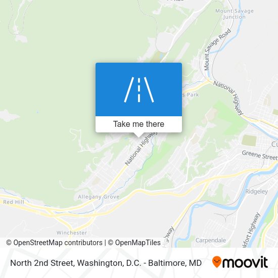 North 2nd Street map