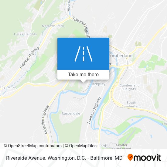 Mapa de Riverside Avenue