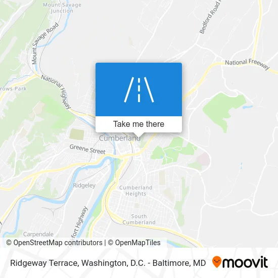 Ridgeway Terrace map