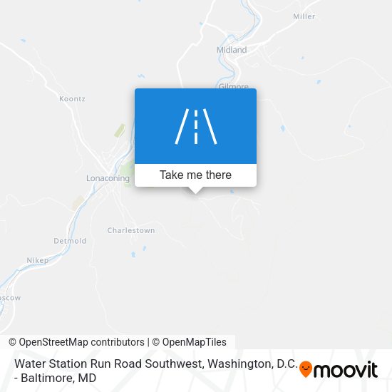 Mapa de Water Station Run Road Southwest