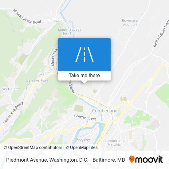 Piedmont Avenue map
