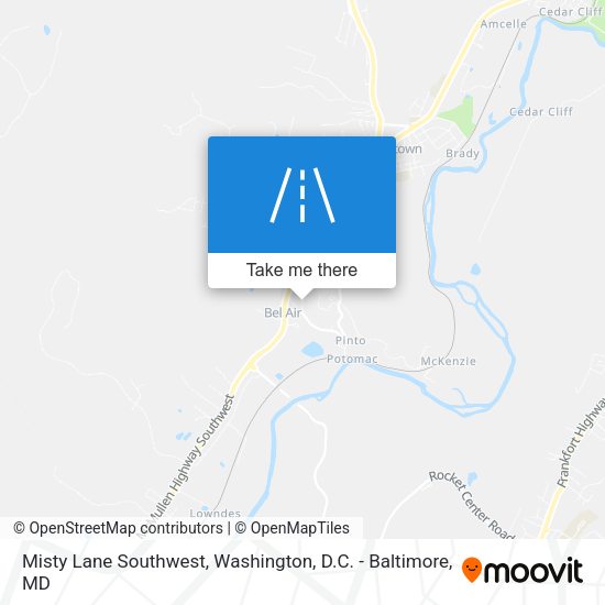 Misty Lane Southwest map
