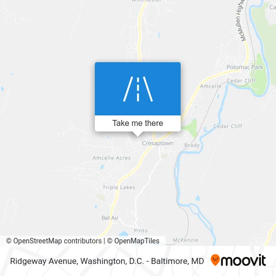 Ridgeway Avenue map