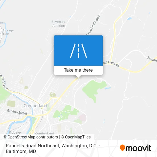 Rannells Road Northeast map