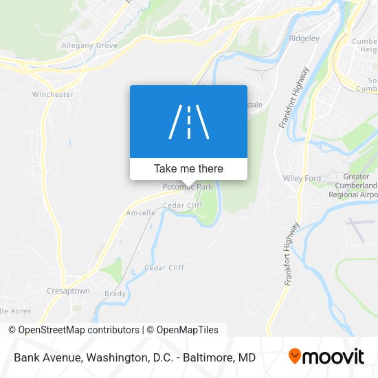Bank Avenue map