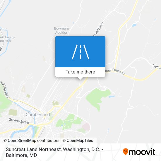 Suncrest Lane Northeast map