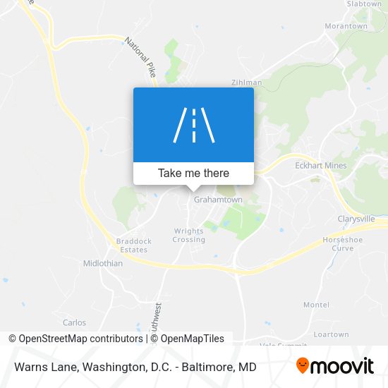 Warns Lane map