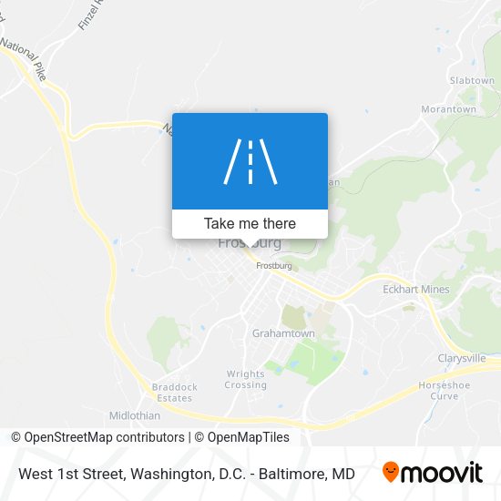 West 1st Street map