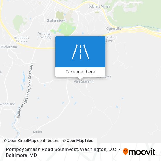Pompey Smash Road Southwest map