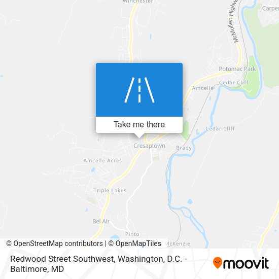 Redwood Street Southwest map