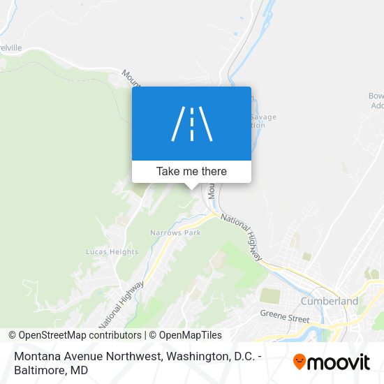 Montana Avenue Northwest map